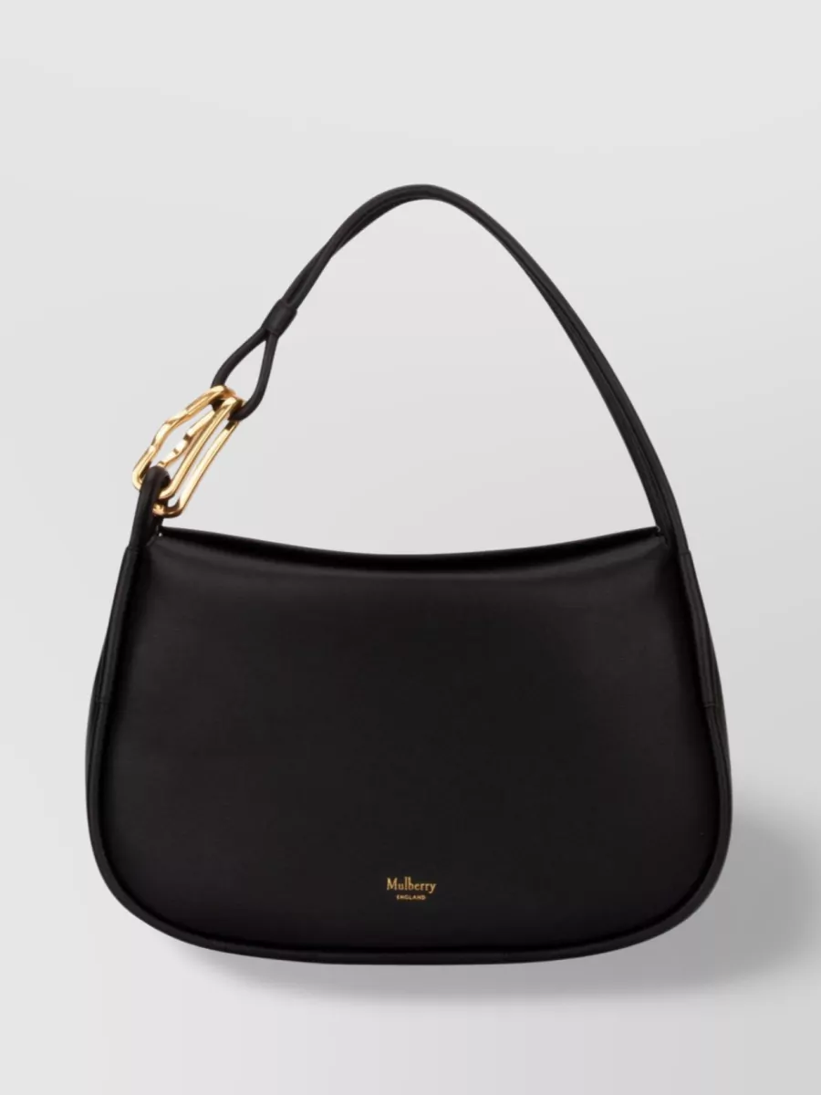 Shop Mulberry Curved Contour With Gold Hardware In Black