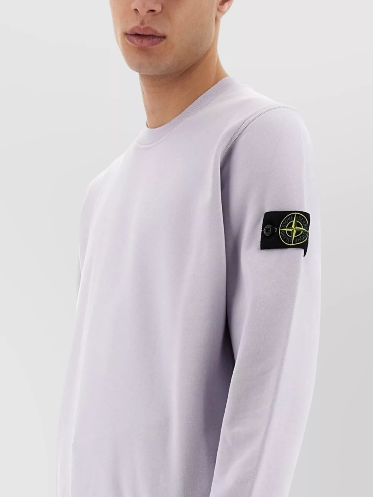 Stone Island Crew Neck Cotton Sweatshirt