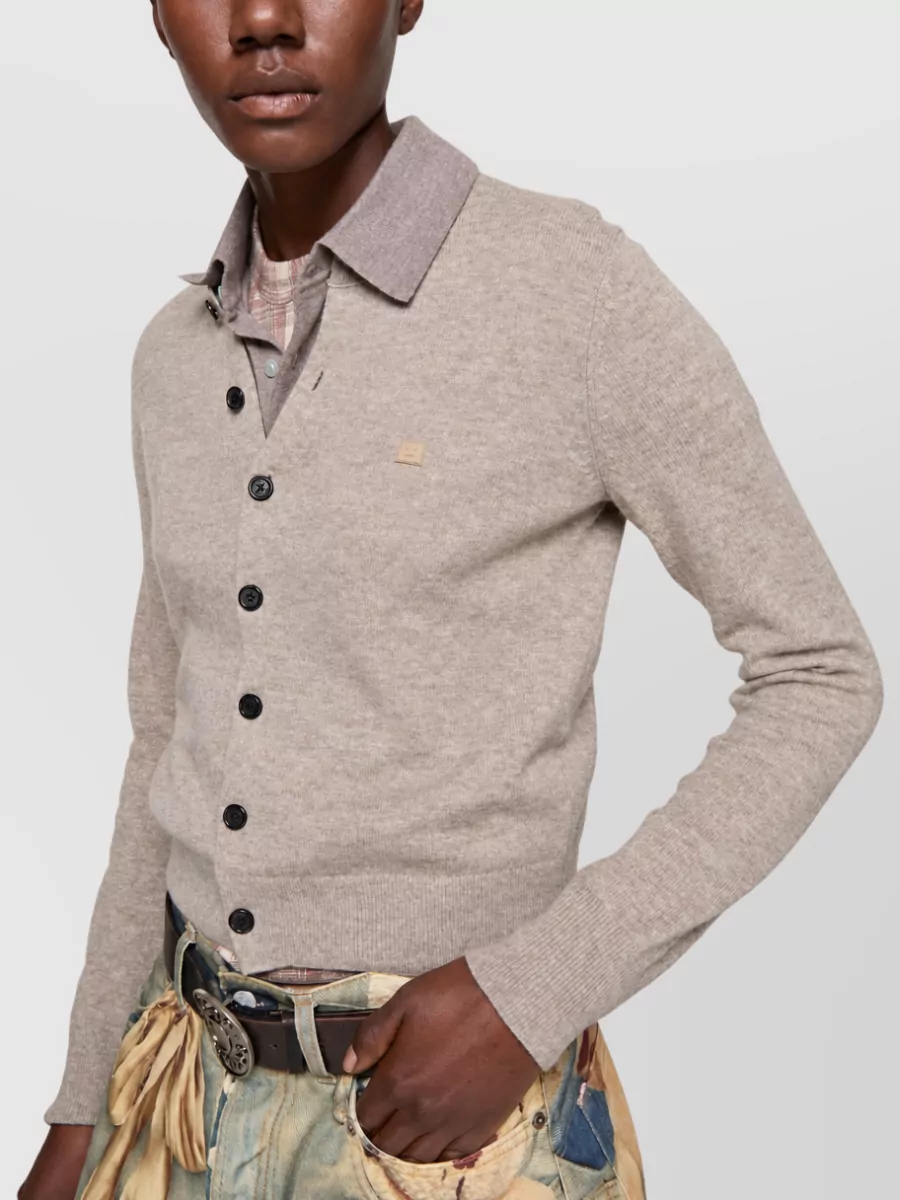 Acne Studios Wool Yak Wool Crewneck Cardigan