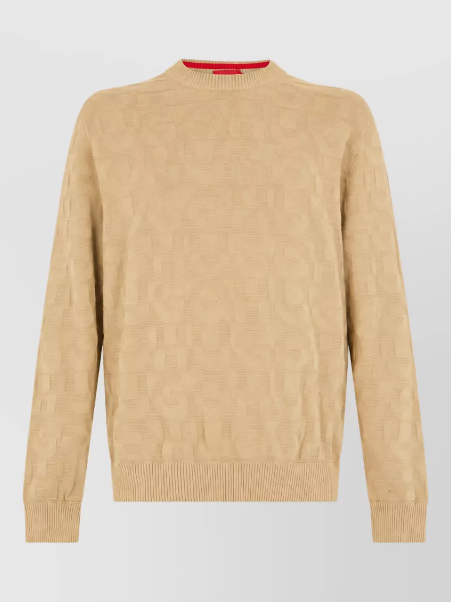 Boss cotton regular-fit crew-neck sweatshirt