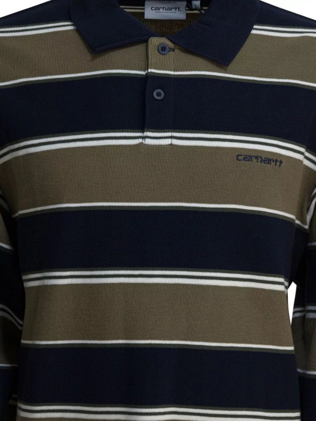 Carhartt Wip Long Sleeve Striped Polo Shirt Malone
