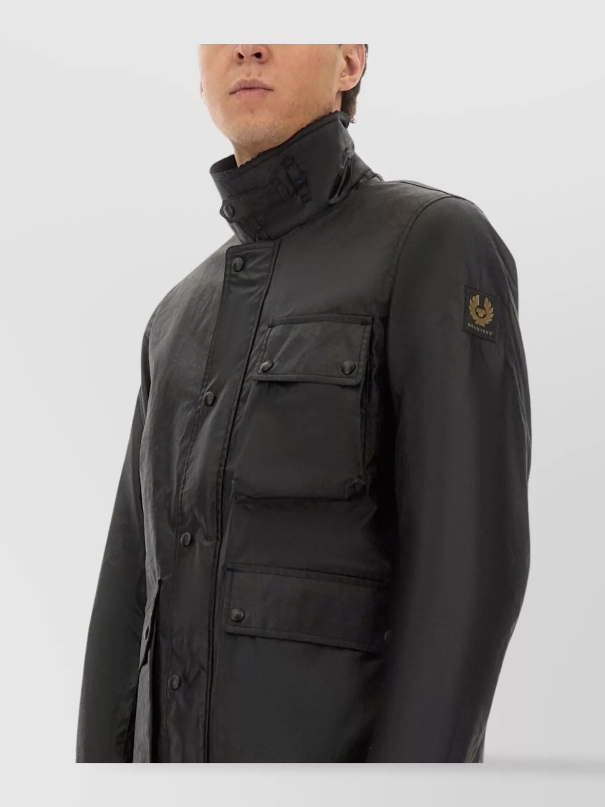 Belstaff Jacket Long Sleeve Multiple Pockets