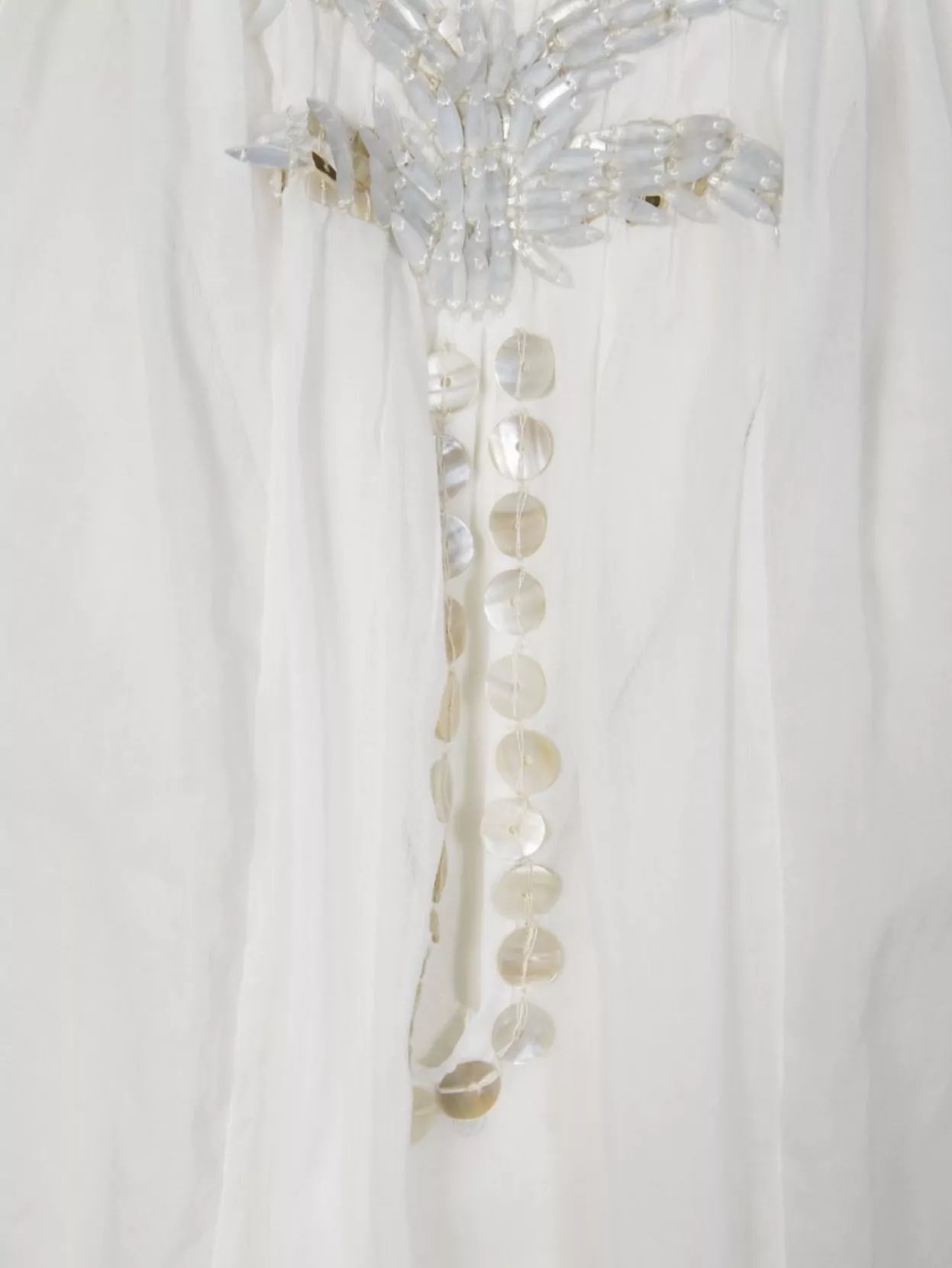 FORTE FORTE EMBROIDERED PEARL DETAIL BOHEMIAN SHIRT