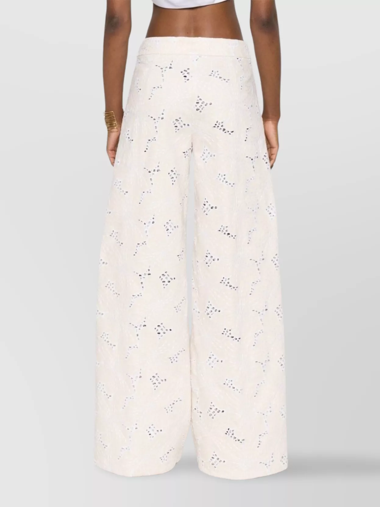 GENNY STRAIGHT WIDE-LEG TROUSERS HIGH WAIST