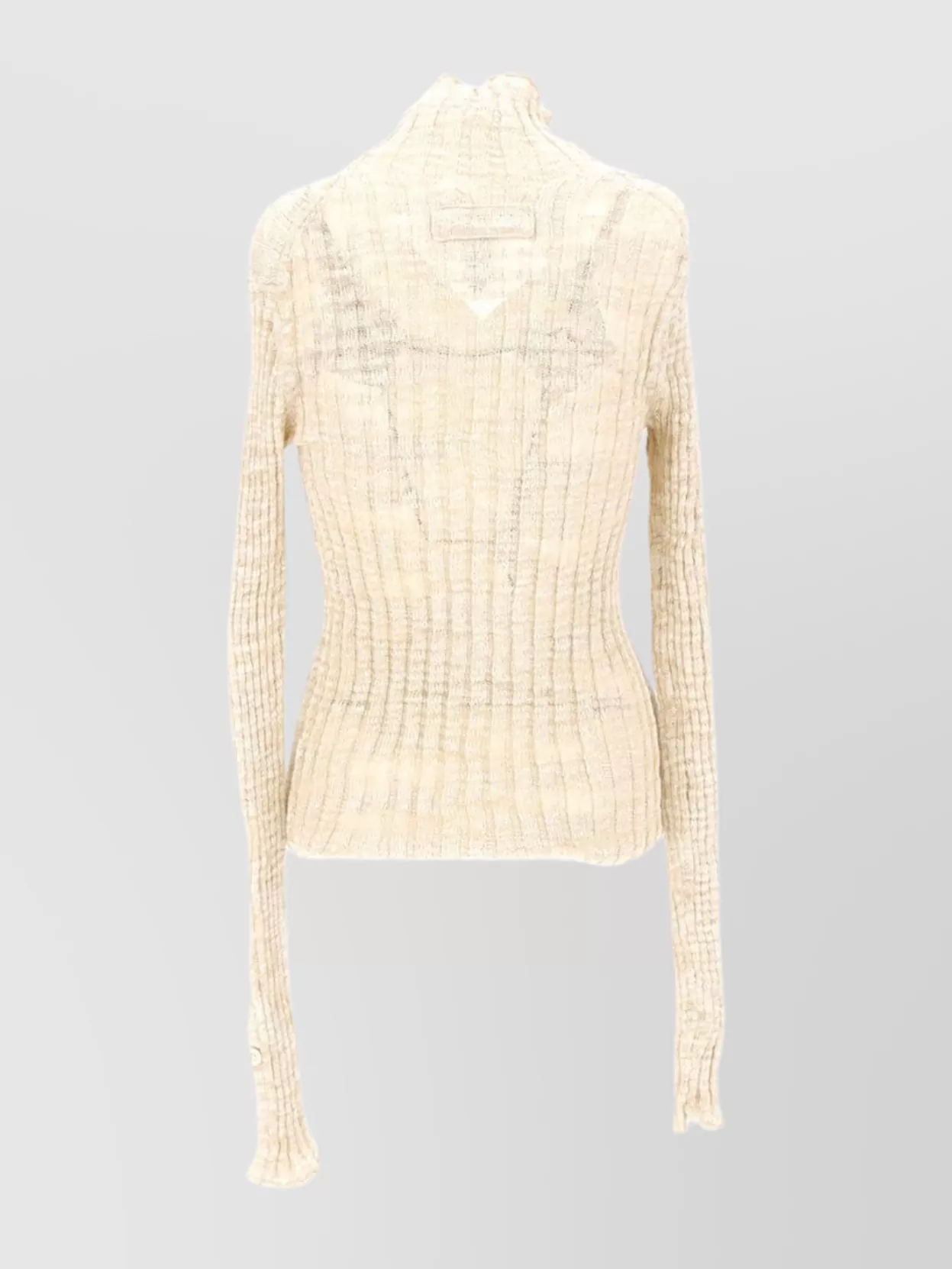 Acne Studios Sheer Ribbed Turtleneck Knitwear Long Sleeves
