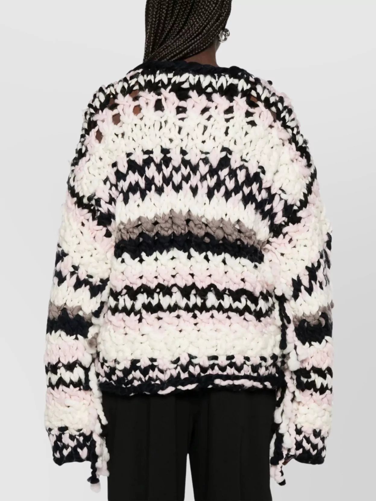 Ganni Handcrafted Chunky Knit Crewneck Sweater