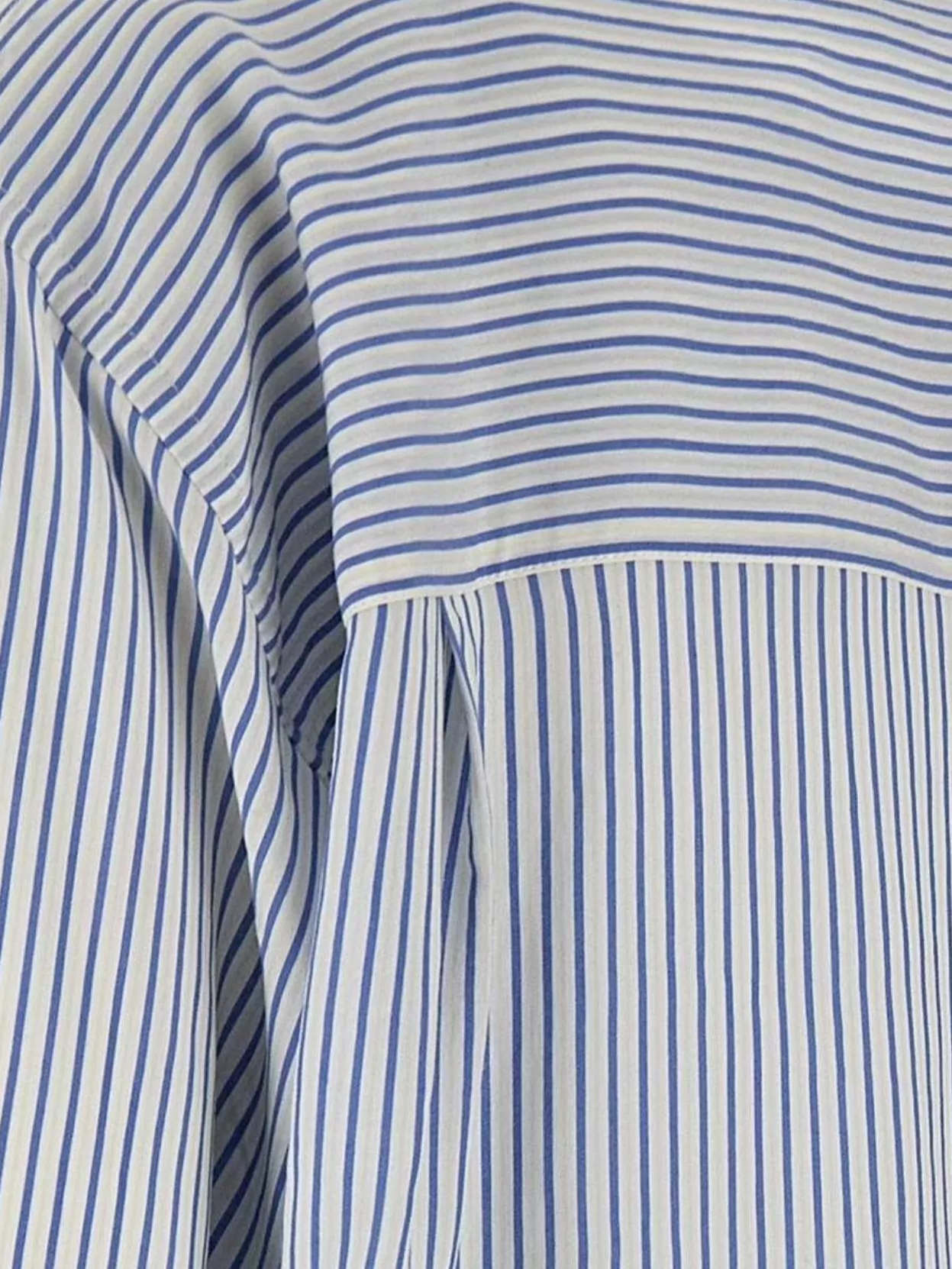 Victoria Beckham Striped Silk And Viscose Shirt In Blue