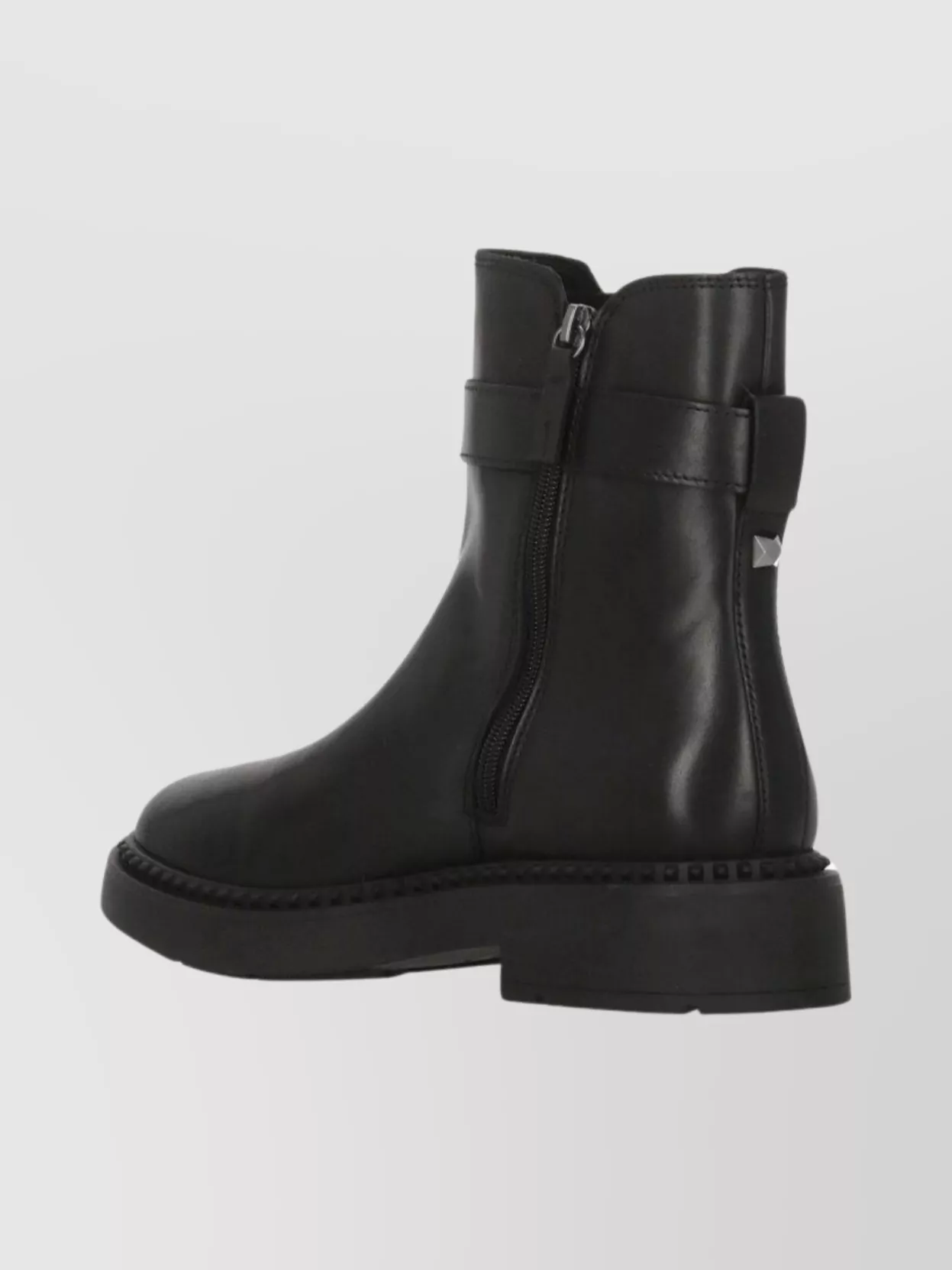 Ash Leather Chelsea Ankle Boots With Block Heel