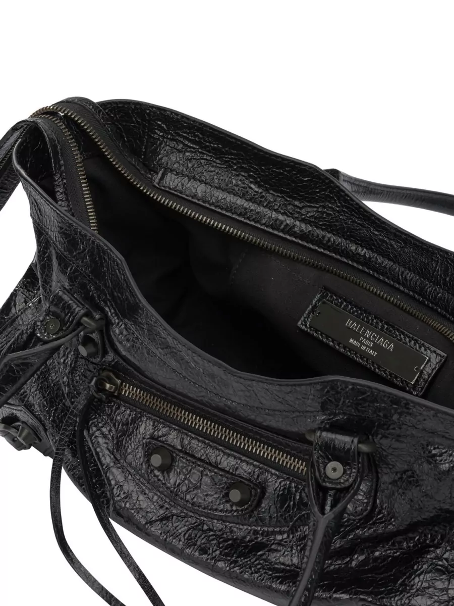 Balenciaga Le City East-West Large Leather Shoulder Bag
