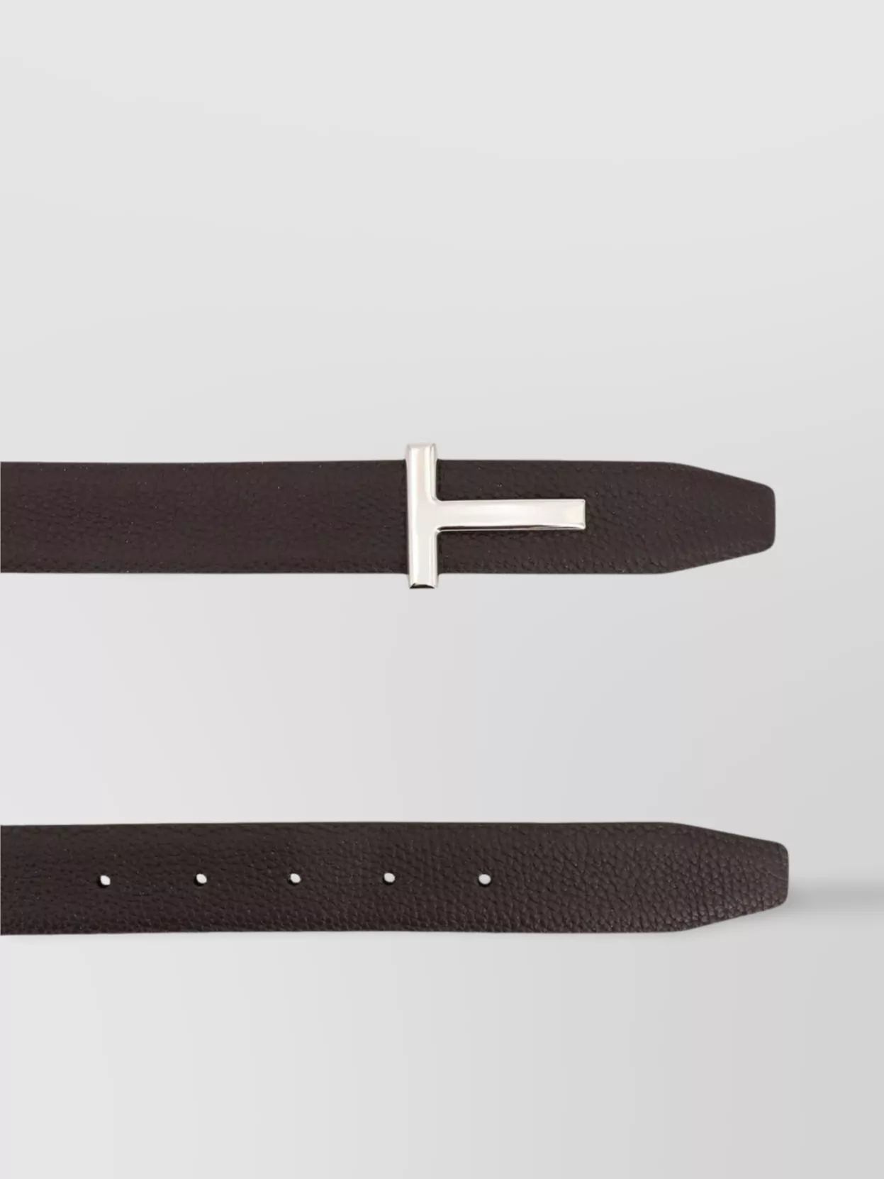 Tom Ford Leather Belt With Adjustable Length And Metal Buckle