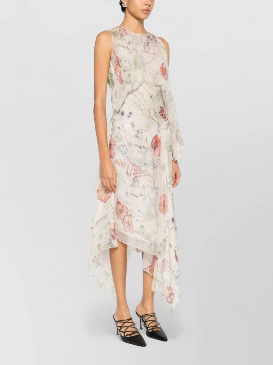 Alexander Mcqueen Knee Length Dress Asymmetric Hem Draped
