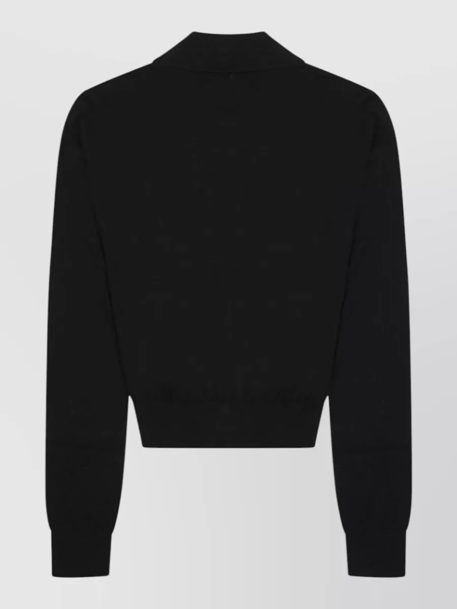 Celine Logo-Knit Polo Jumper