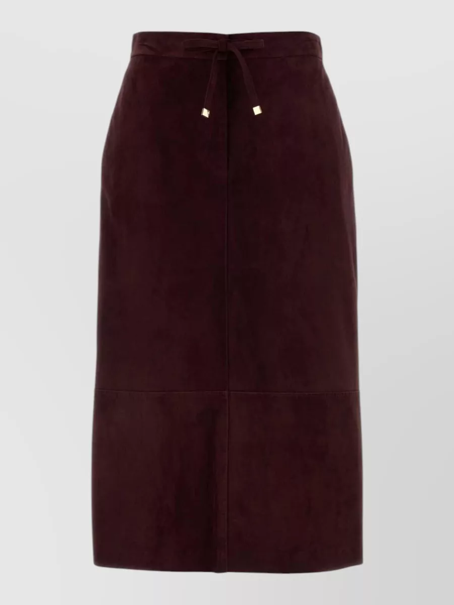 S Max Mara suede straight skirt