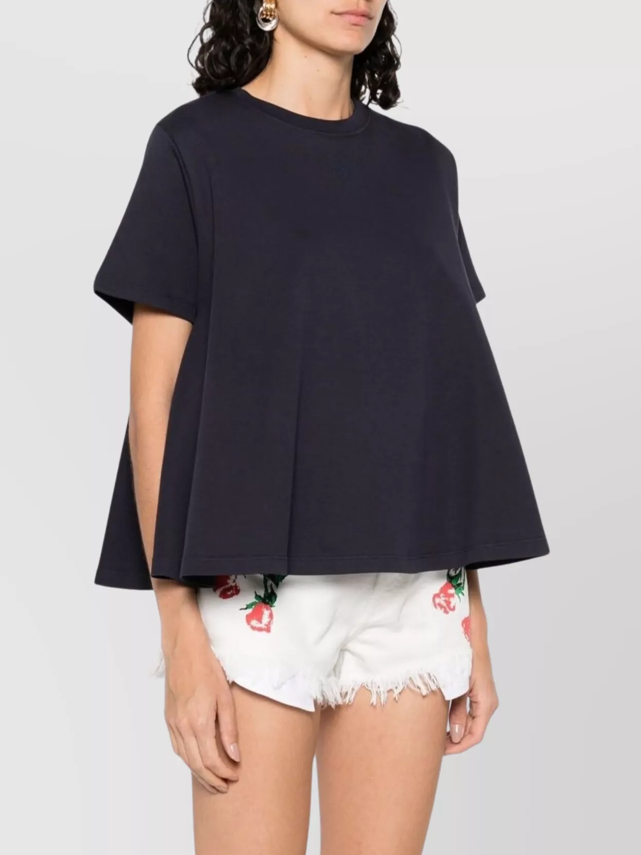 Loewe Cotton Crew Neck T-shirt With Flared Hem