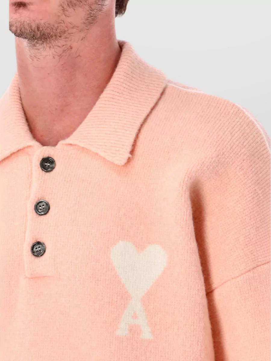 Ami Paris Alpaca Wool Knit Sweater Vest