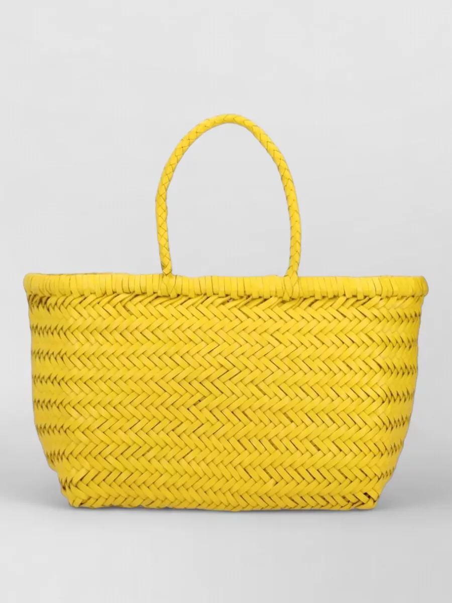 Dragon Diffusion bamboo triple jump small leather beach bag