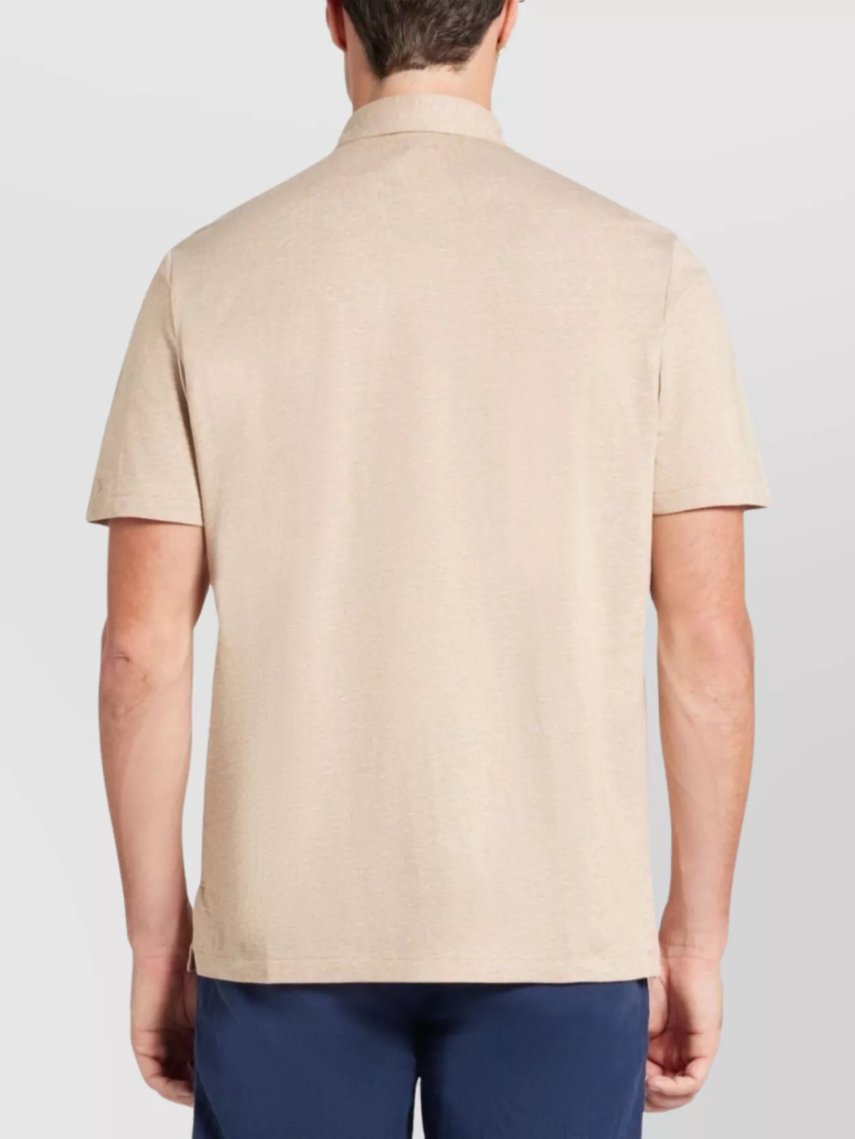 Ralph Lauren Logo Linen-Cotton Blend Polo Shirt