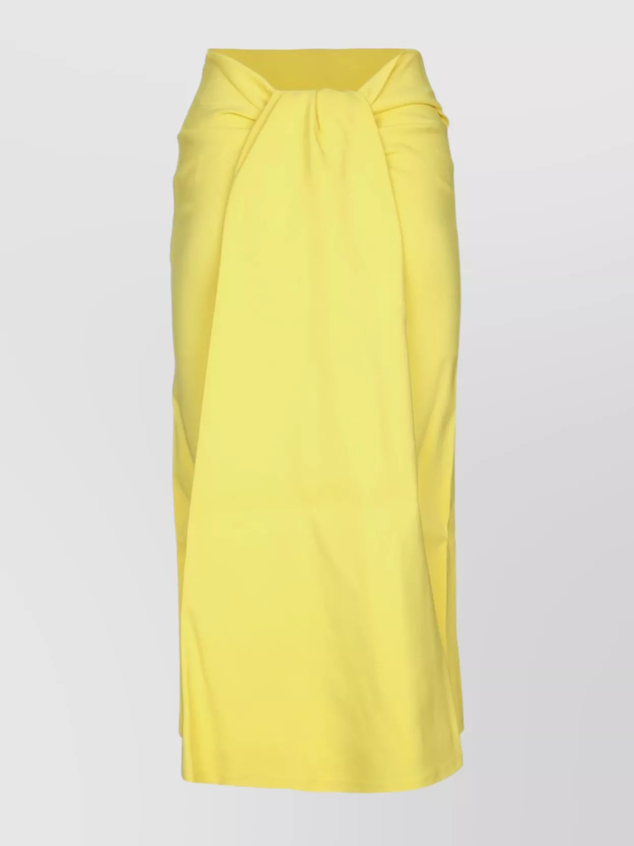 Jacquemus Draped High Waist Midi Skirt In Yellow