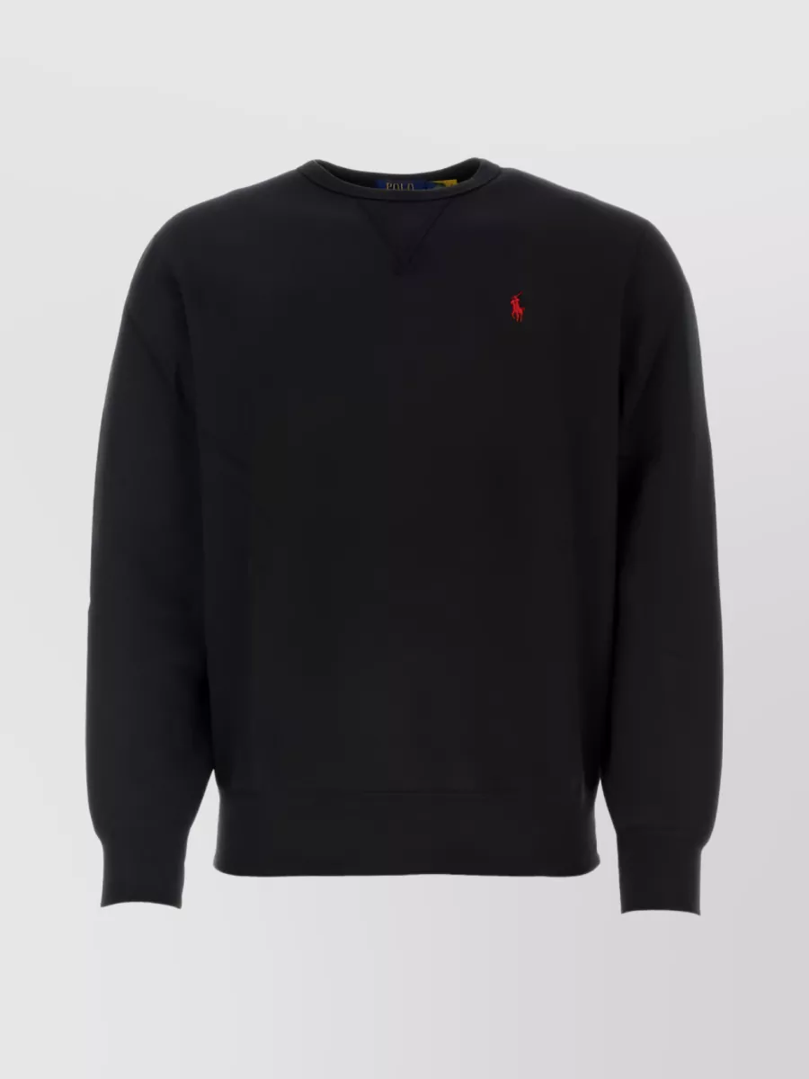Shop Polo Ralph Lauren Polo Pony Crew-neck Sweatshirt In Black