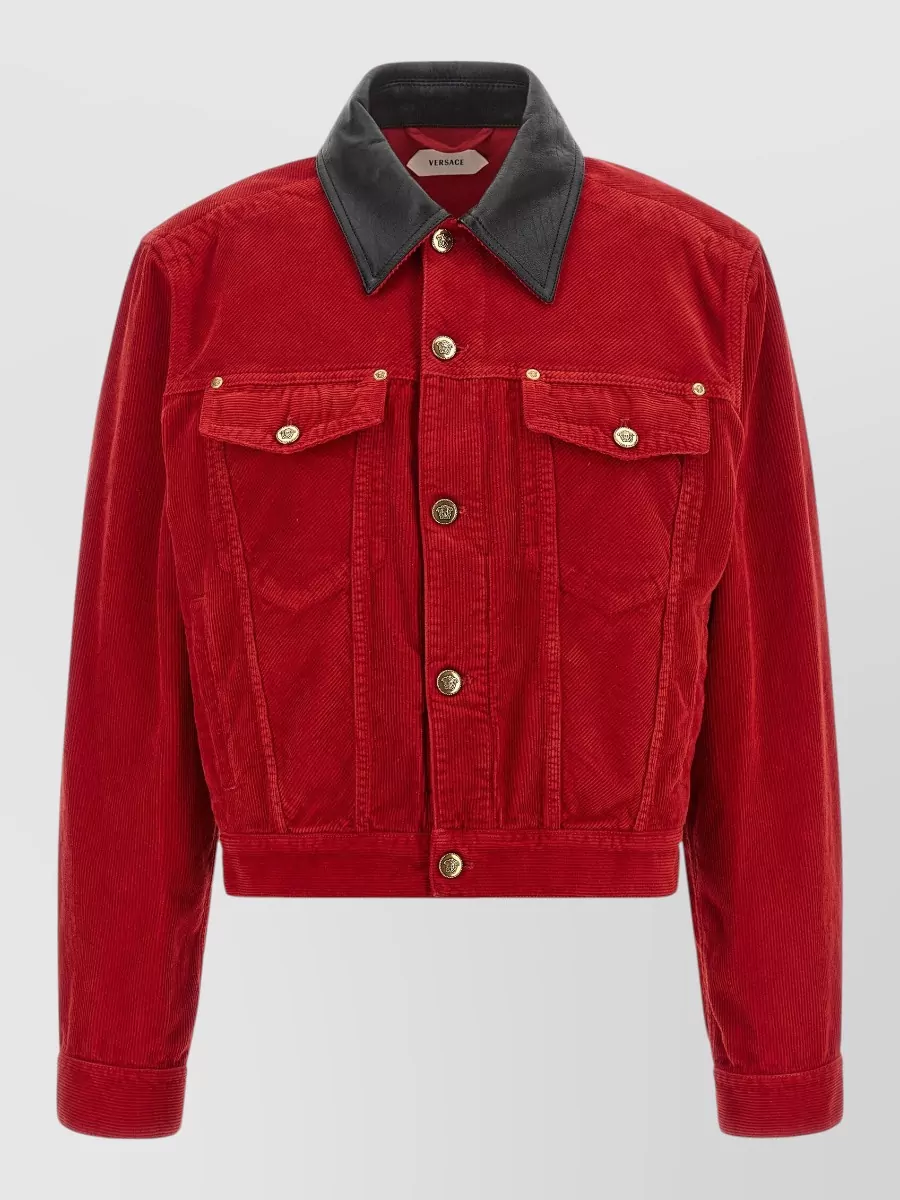 Versace velvet cropped jacket