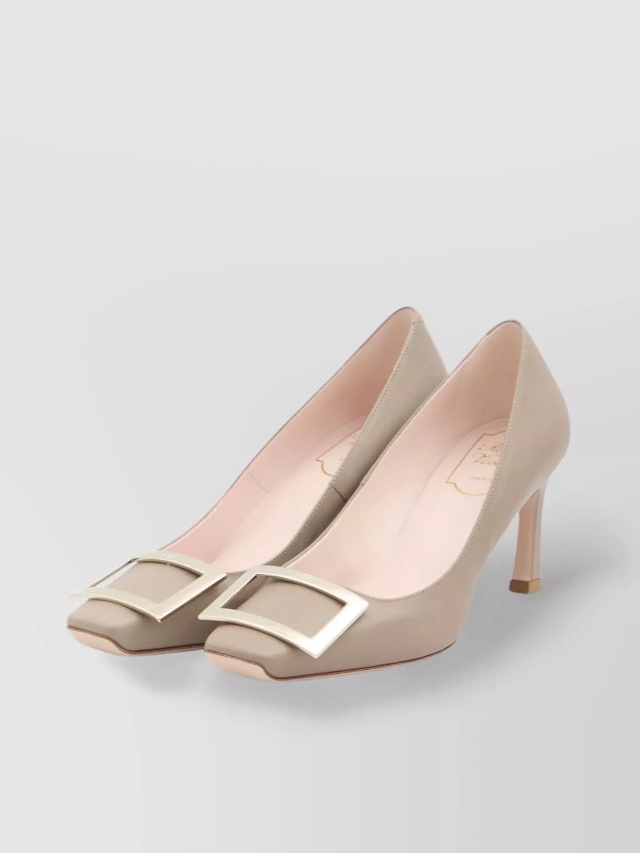 Roger Vivier Trompette Buckle Detail Square Toe Pumps