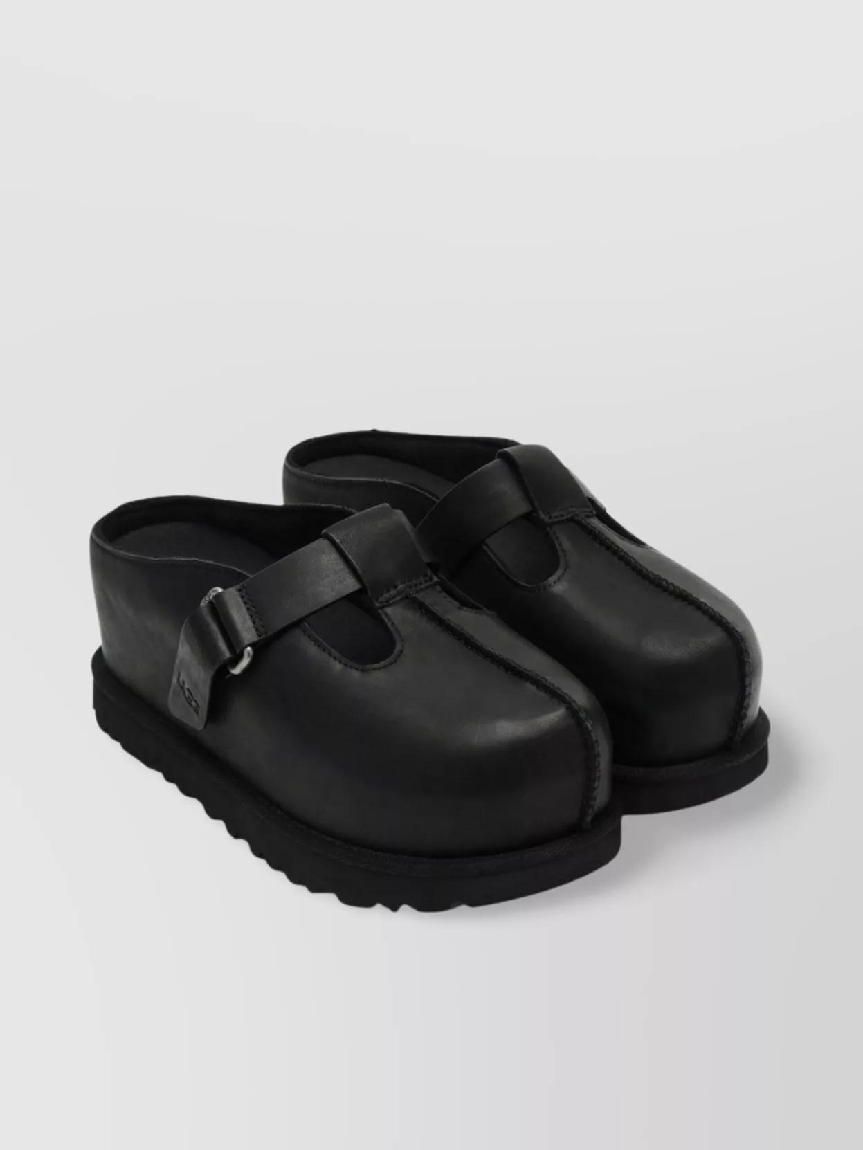 Ugg Buckle Detail Textured Sole Mules In Multi