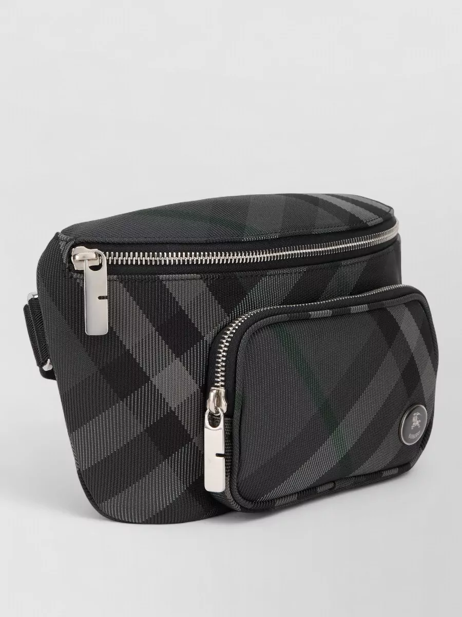 Burberry Ribbed Checkered Crossbody Bag