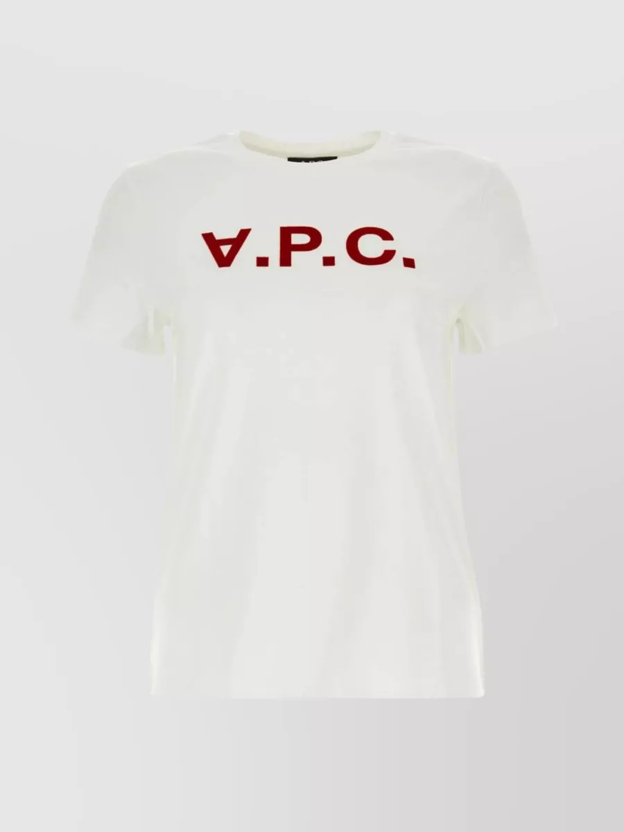 Shop Apc Cotton Ribbed Crew-neck T-shirt In Burgundy