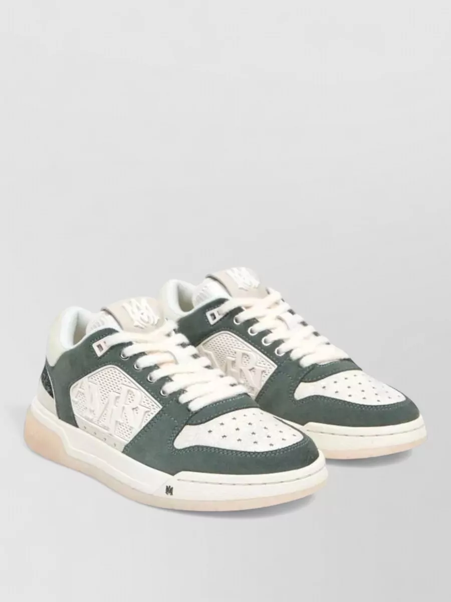 Amiri Leather Glitter Low-Top Sneakers