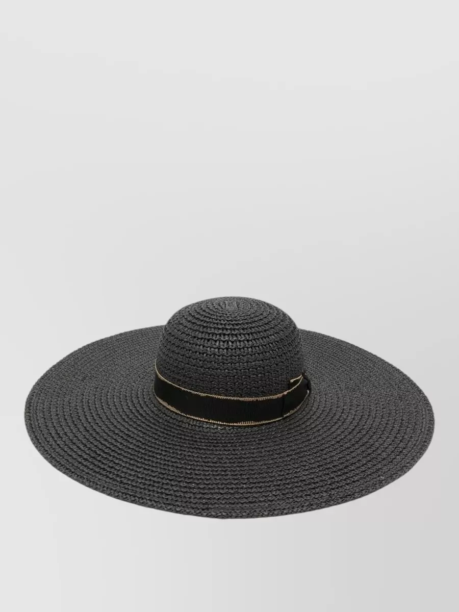 Borsalino Woven Wide Brim Sun Hat