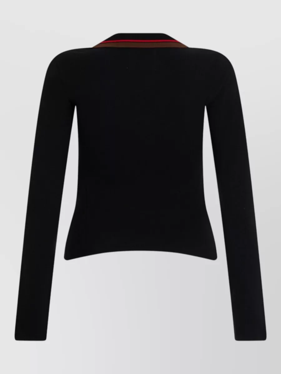 Vivienne Westwood Cotton Asymmetric V-Neck Long-Sleeve Top