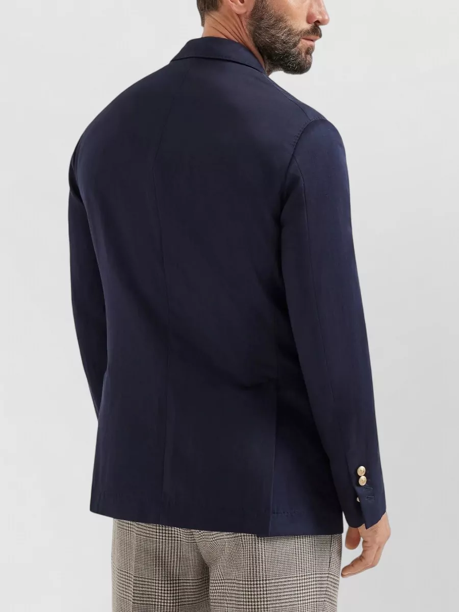 Brunello Cucinelli Silk Linen Double-Breasted Blazer