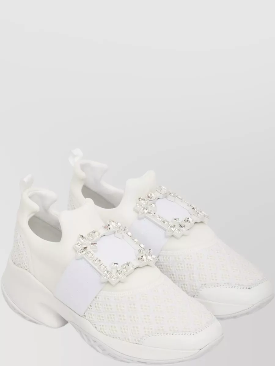Roger Vivier Viv Run Crystal Buckle Sole Sneakers