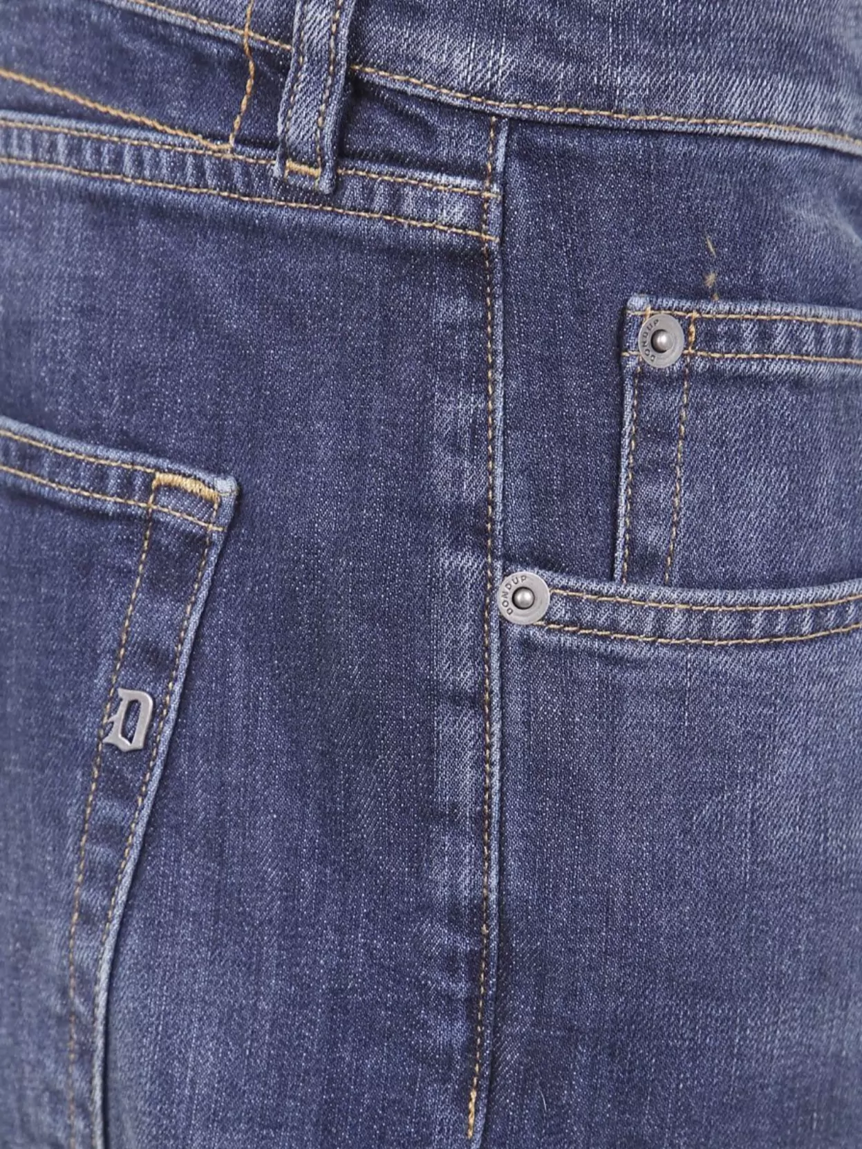Dondup Cuffed Denim Jeans In Blue