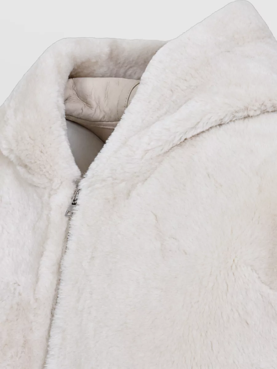 Yves Salomon Shearling Hooded Jacket