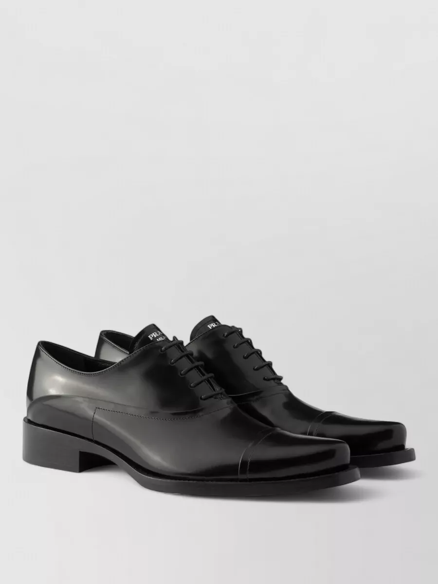 Prada leather lace-up shoes