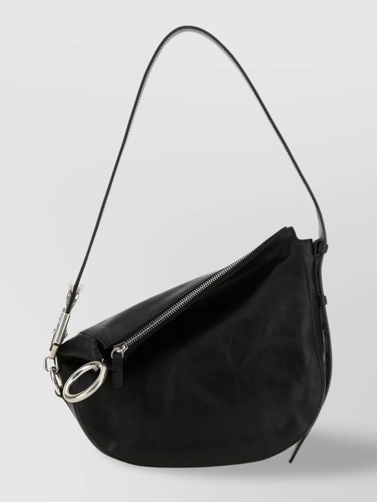 Shop Burberry Small Pebble Leather Shoulder Bag In Black