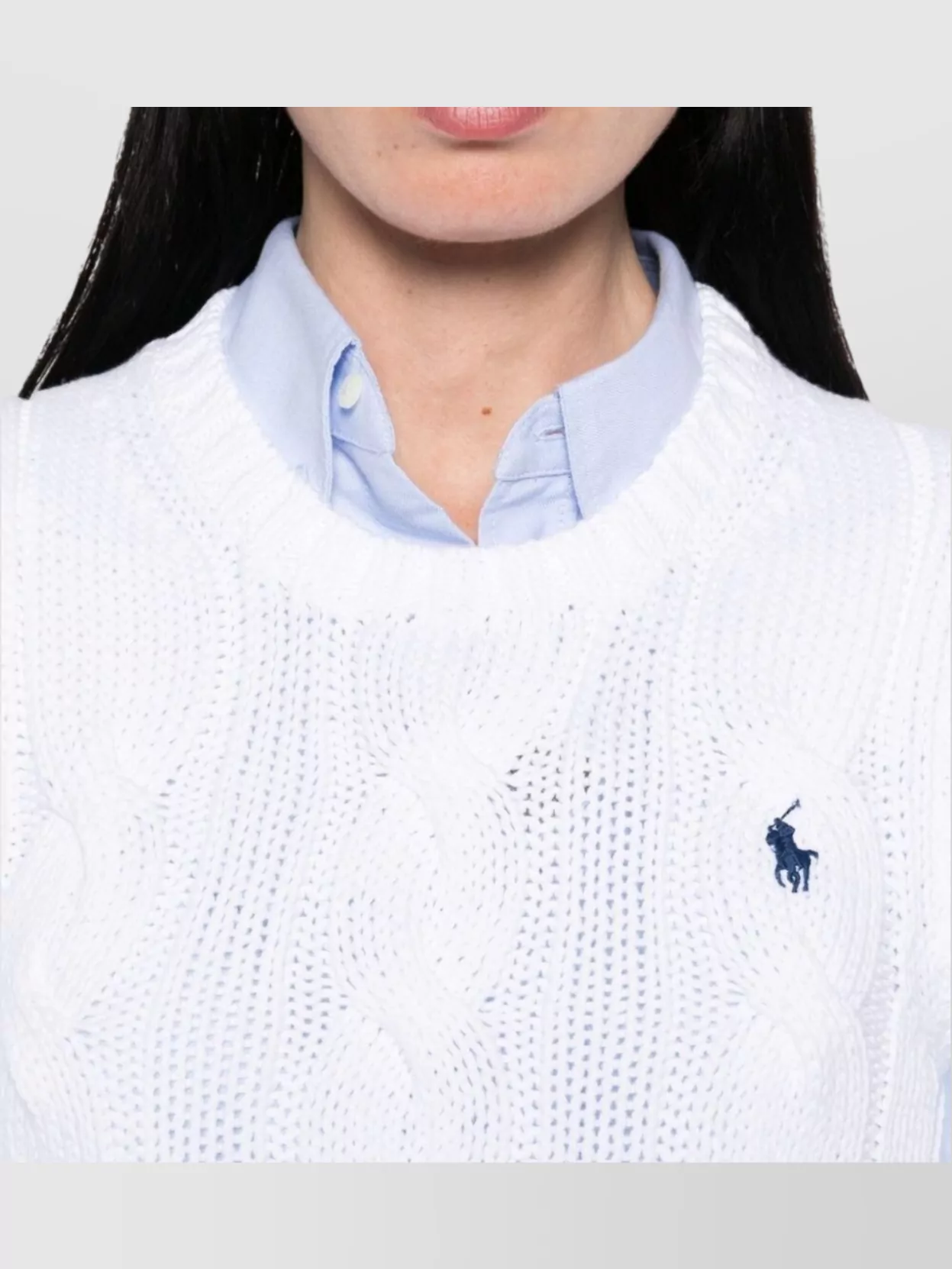 Ralph Lauren Cable Knit Sleeveless Waistcoat