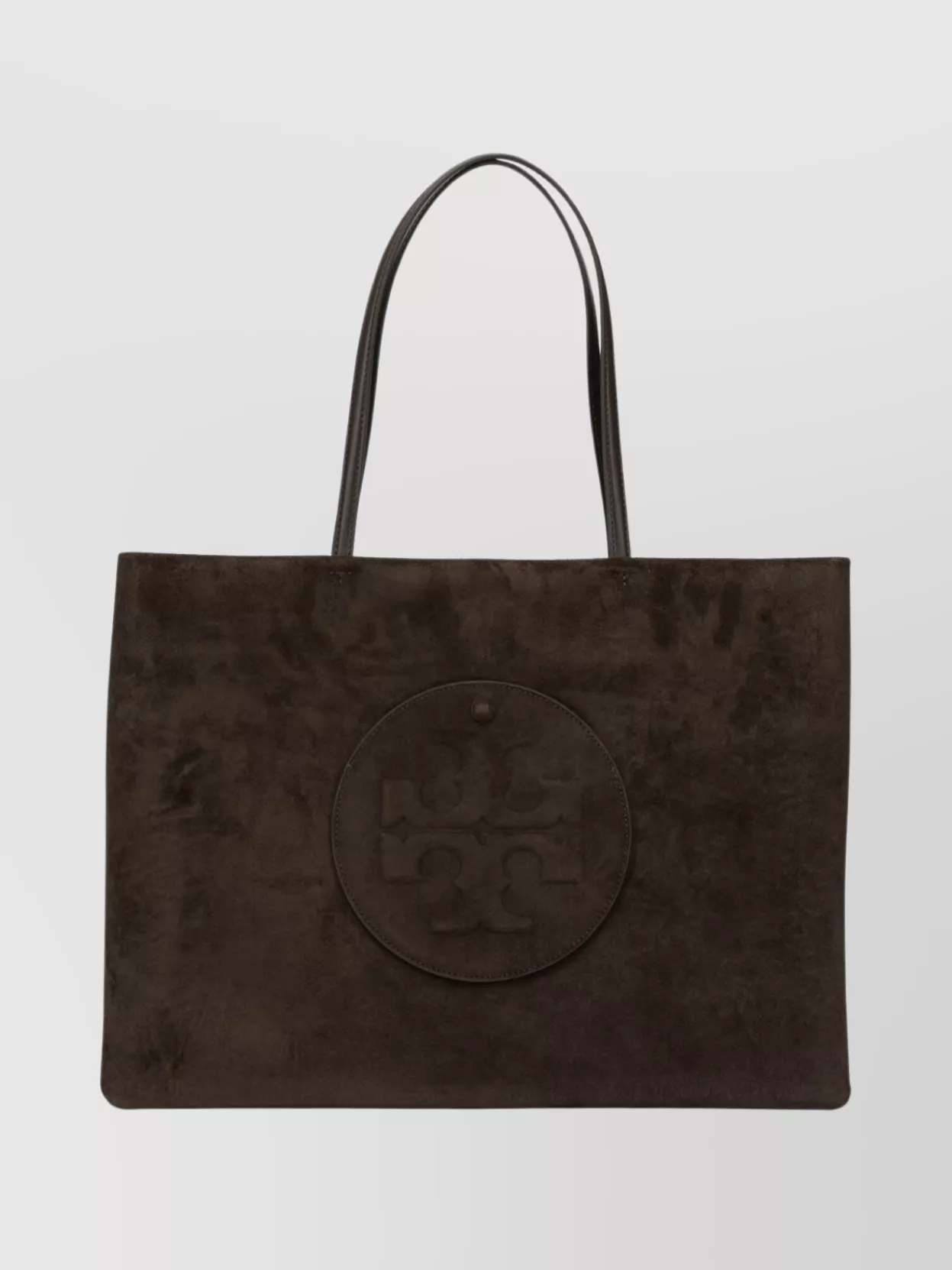 Tory Burch Suede Shoulder Bags With Dual Top Handles In Brown