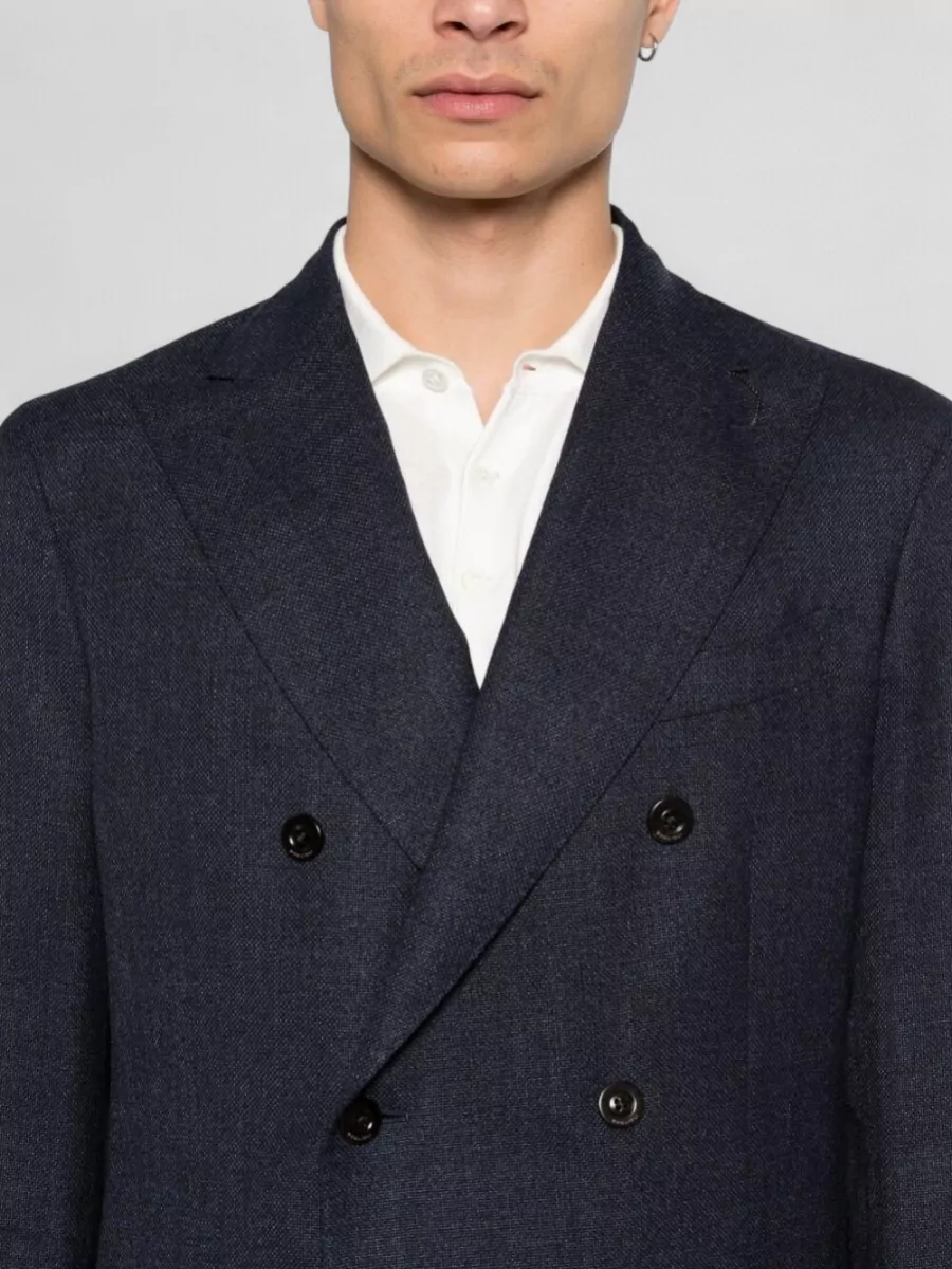 Boglioli Virgin Wool Double-Breasted Blazer