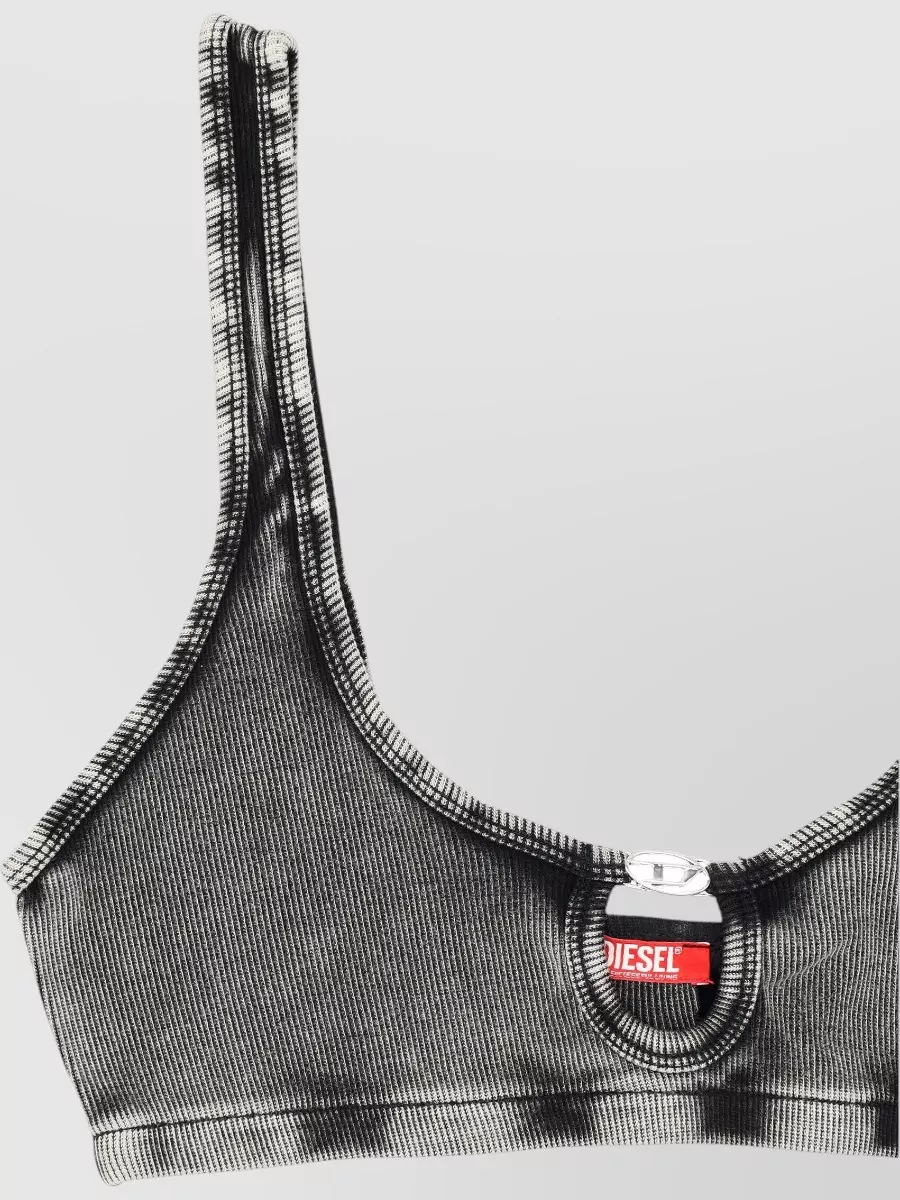 Diesel Florence Scoop Neck Ribbed Cotton Bra