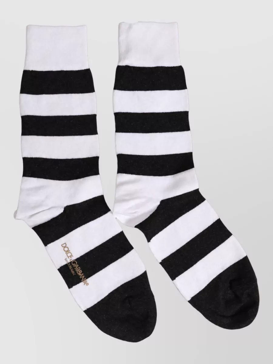 Dolce&Gabbana striped mid calf socks