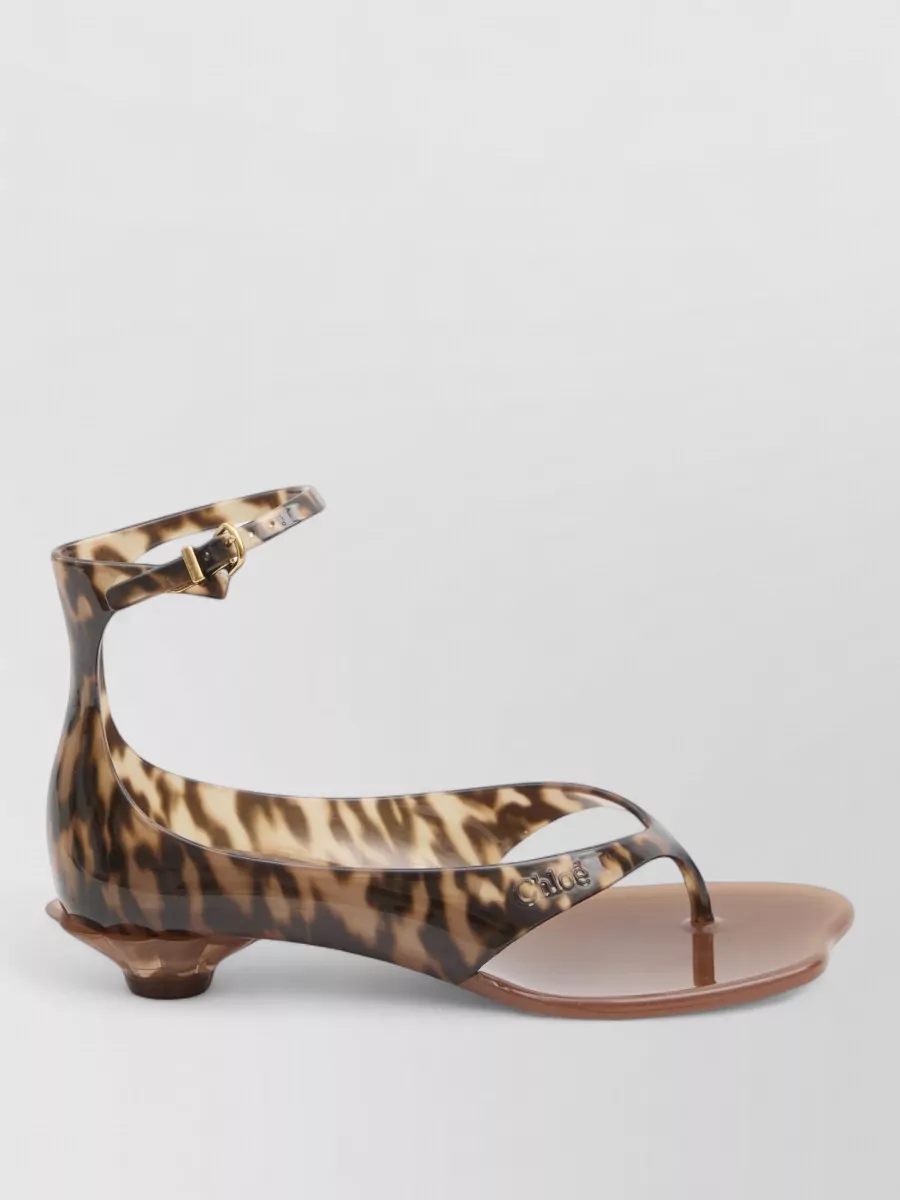 Chloé Printed jelly thong sandals
