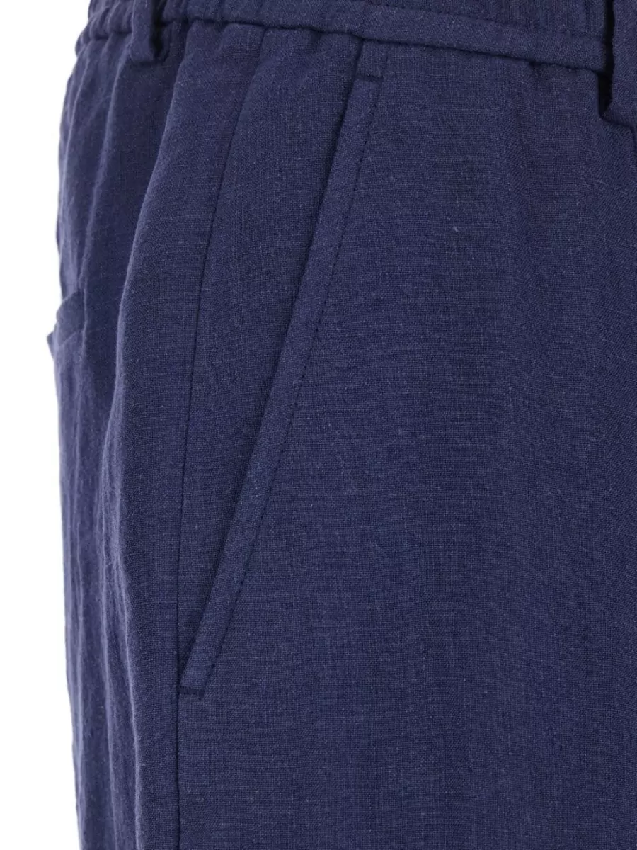Emporio Armani Linen Straight-Leg Trousers