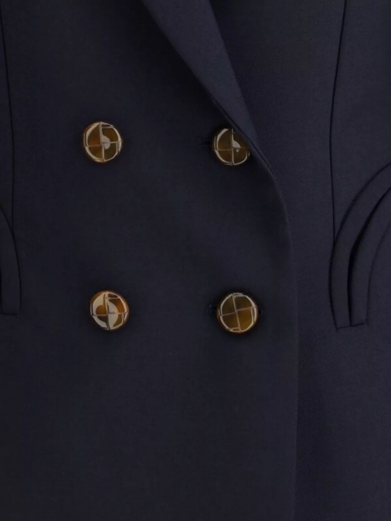 Blazé Milano First Class Double-breasted Jacket In Navy Blue Wool
