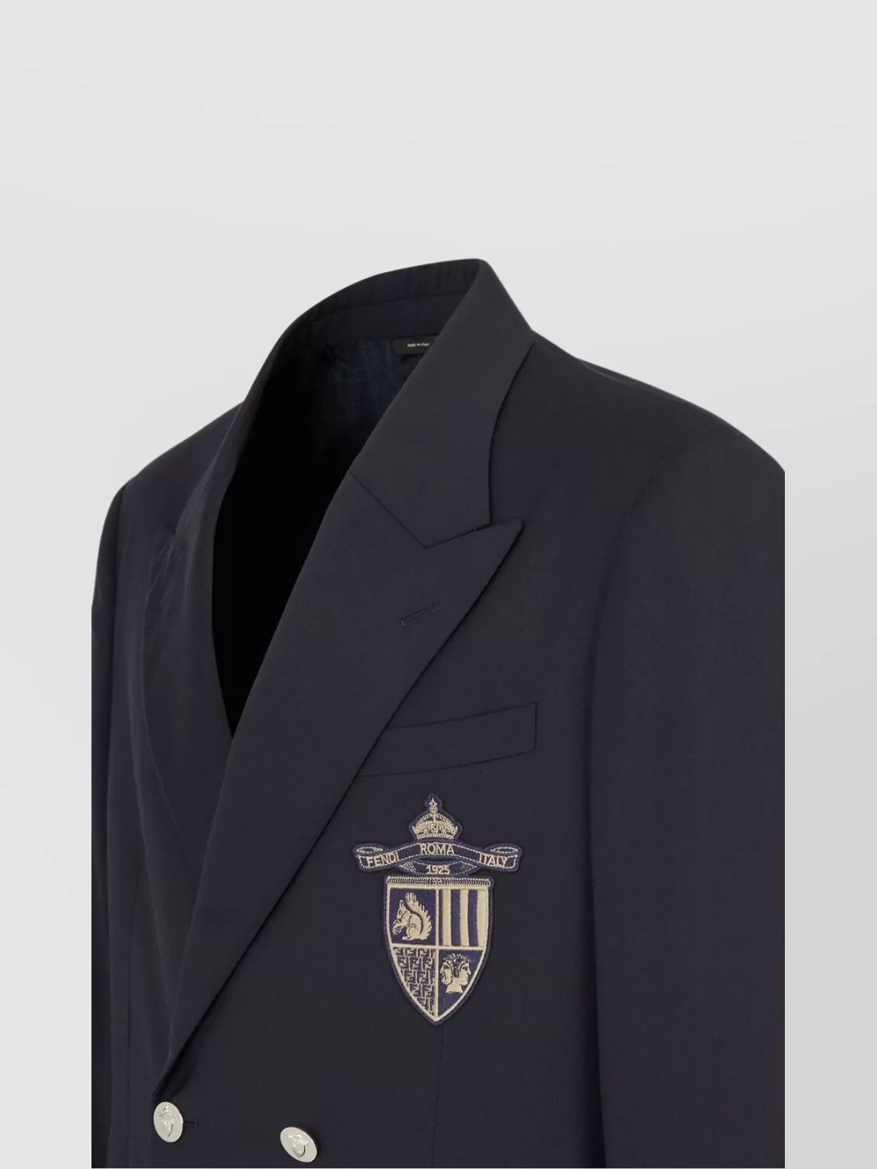 Fendi Double-Breasted Jacket Featuring Peak Lapels
