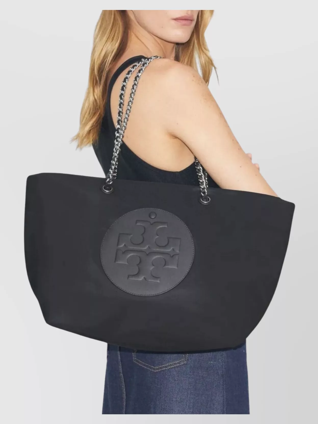 Tory Burch "Ella" Chain Zip Tote