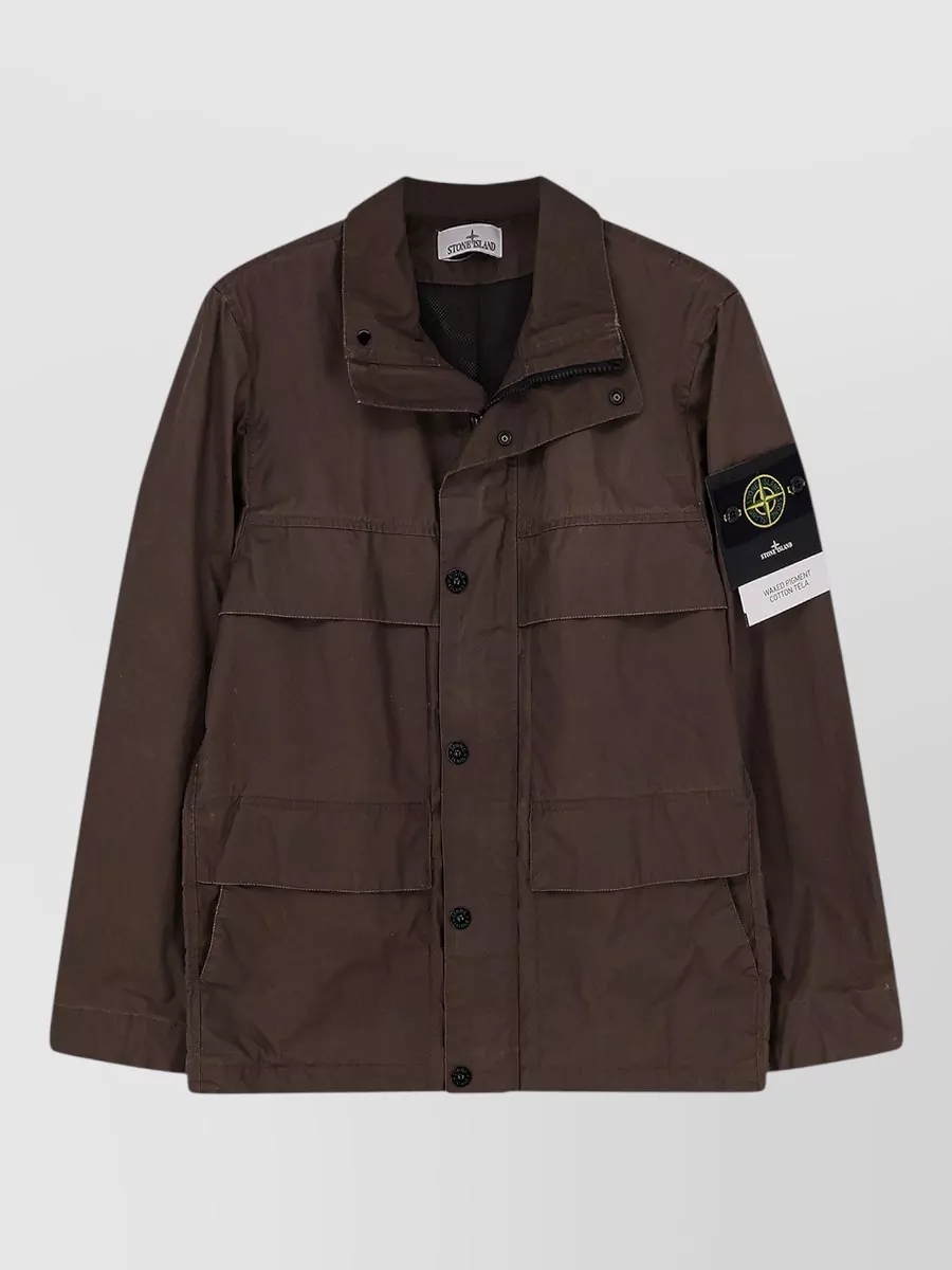 Stone Island Coated relaxed-fit field jacket