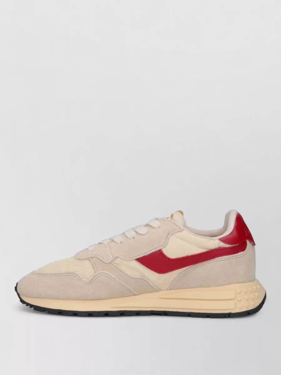 Autry Low Sneakers Suede Panels Rubber Sole Heel