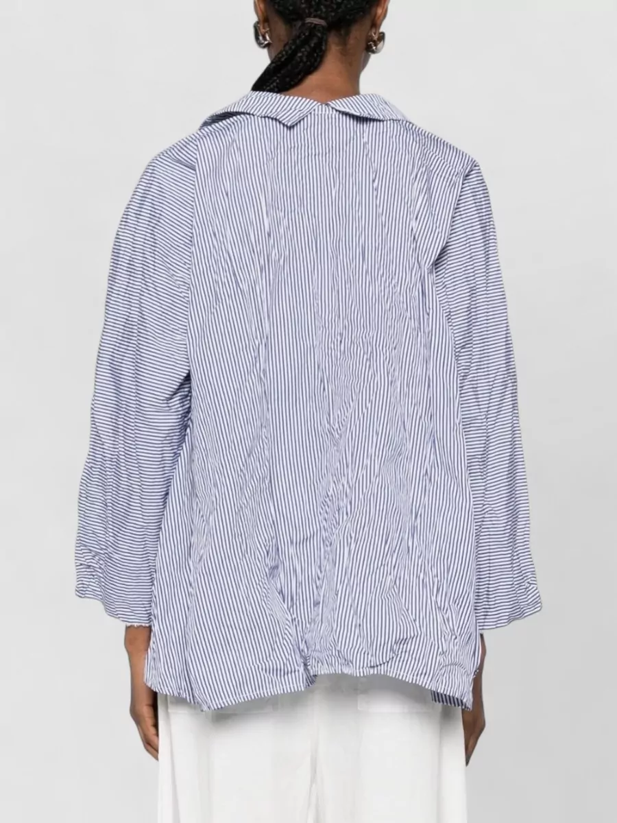 Daniela Gregis Striped Cotton Shirt Long Sleeves Collar